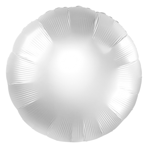 Folienballon - Rund - Weiß