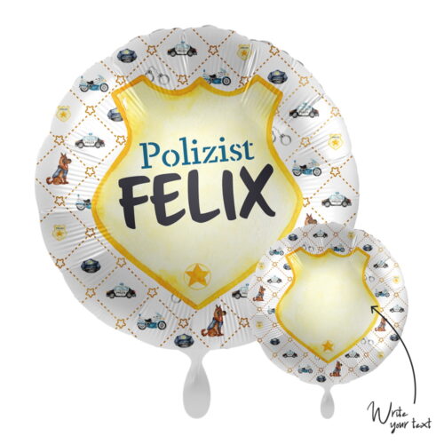 Folienballon-Personalisiert-Polizei-Text